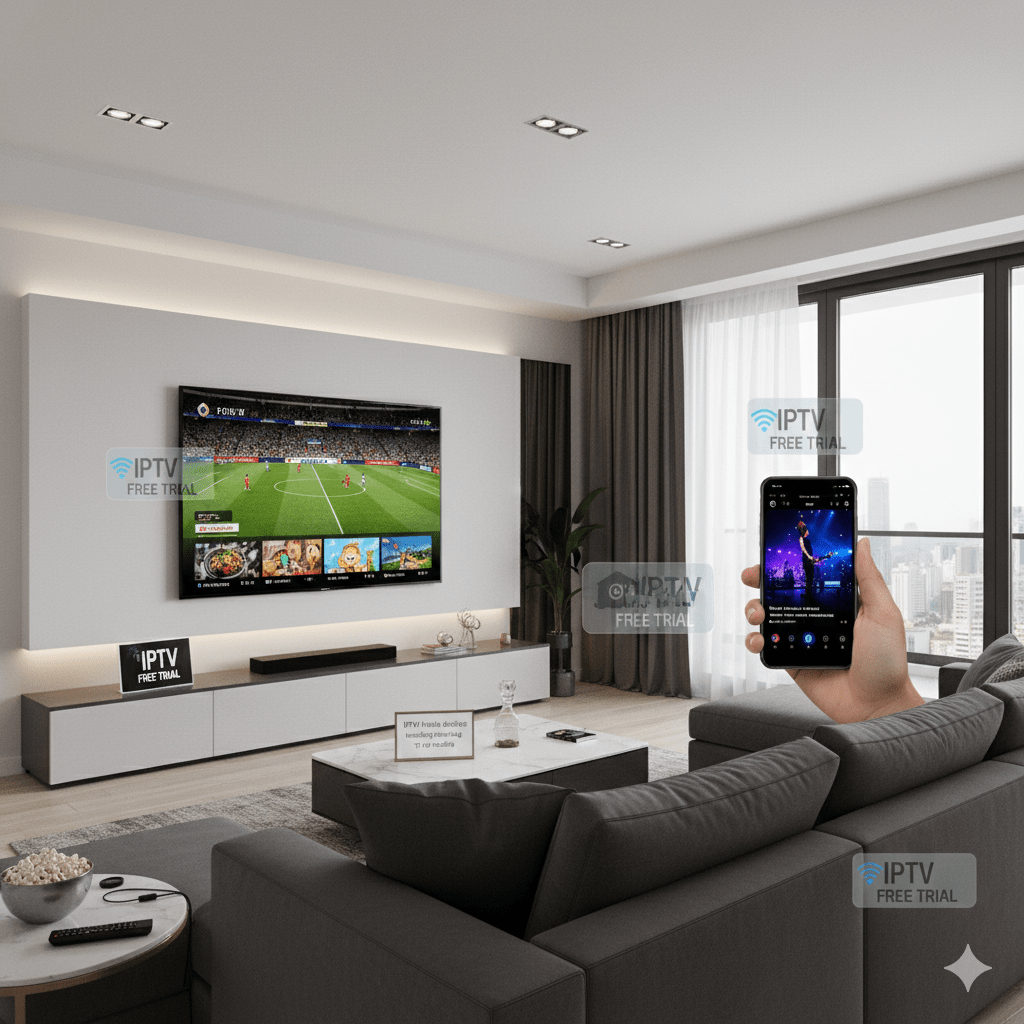 IPTV free trial compatible with Firestick Smart TV and Android devices
