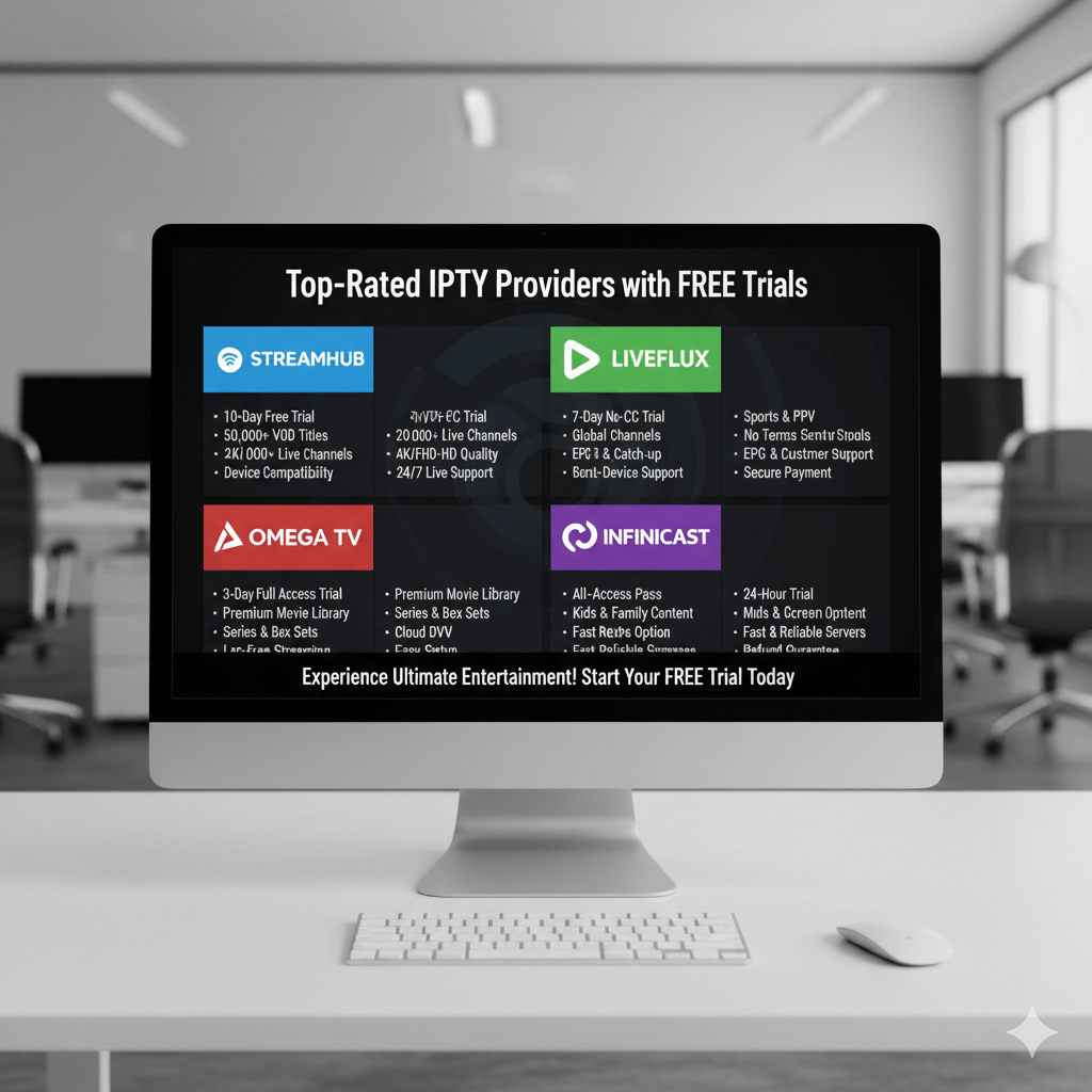 Best IPTV service providers offering reliable free trials in 2025