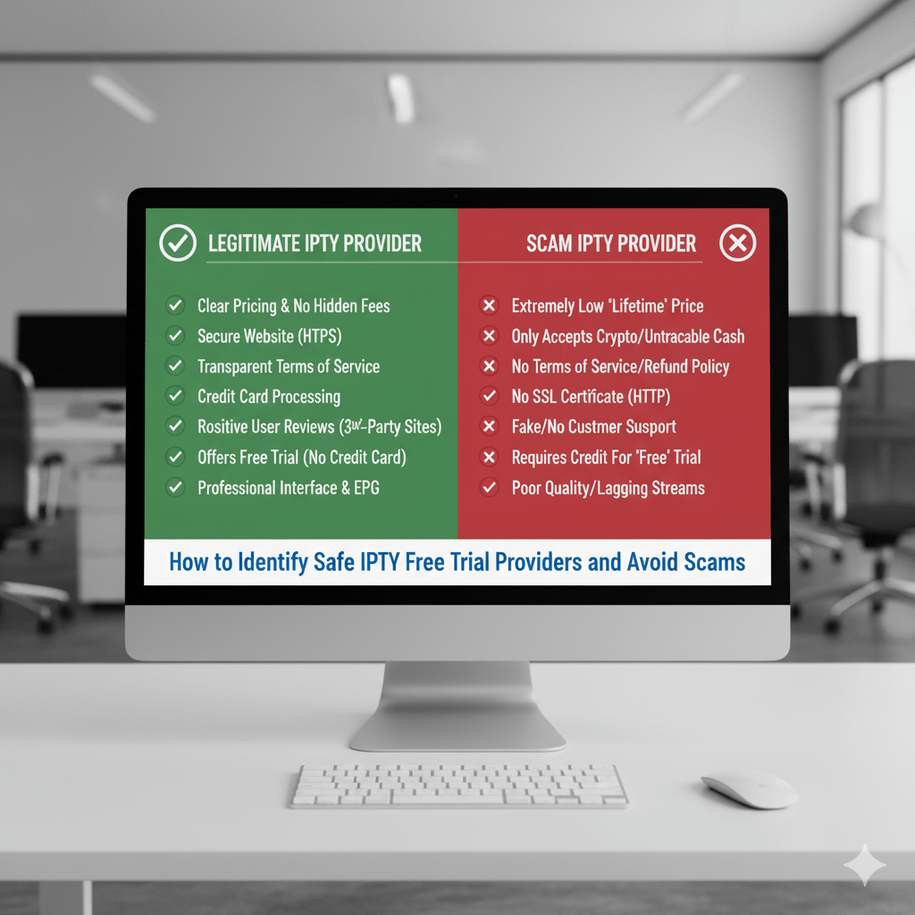 How to identify safe IPTV free trial providers and avoid scams